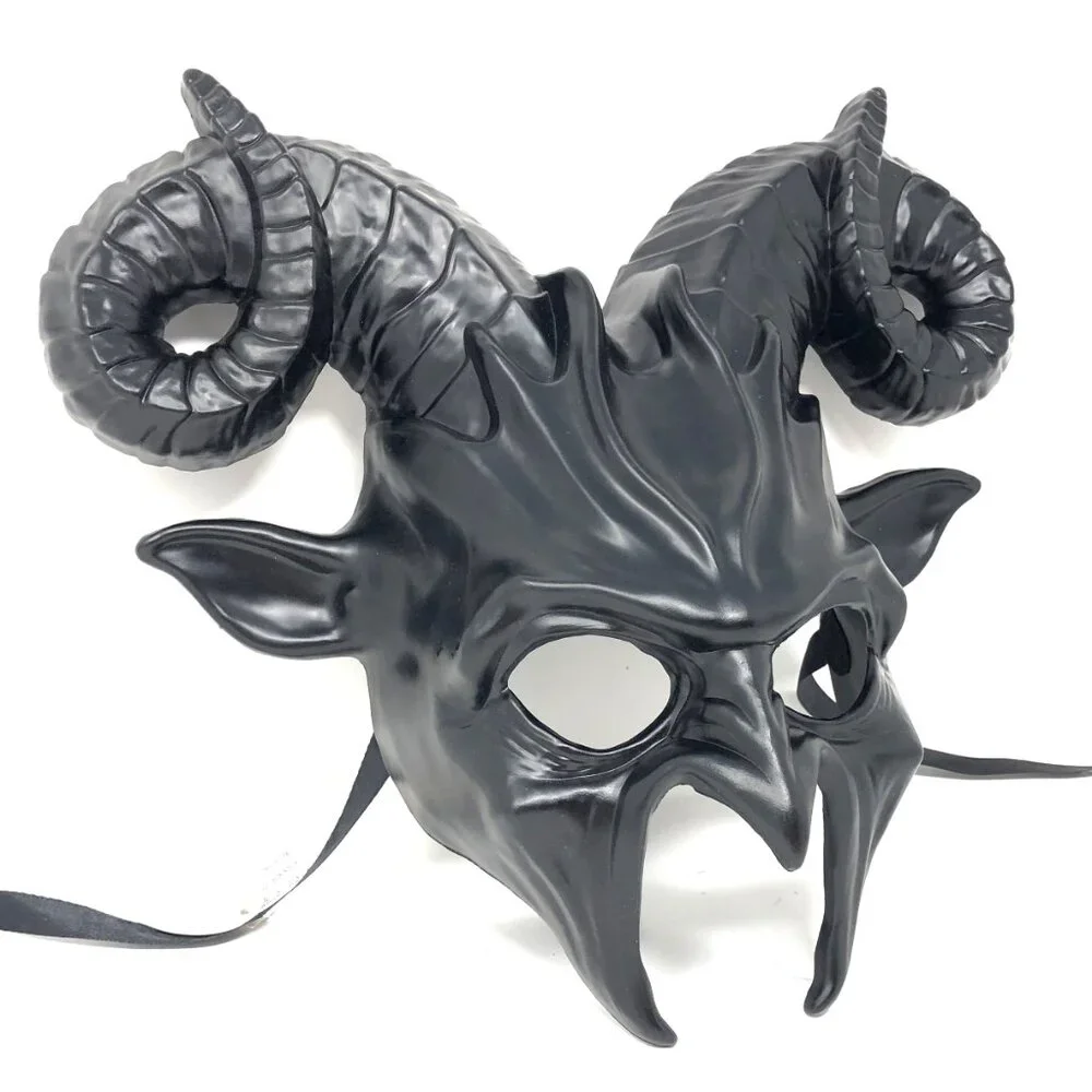 Krampus Ram Goat Demon with Horns Devil Halloween Masquerade Masks Party